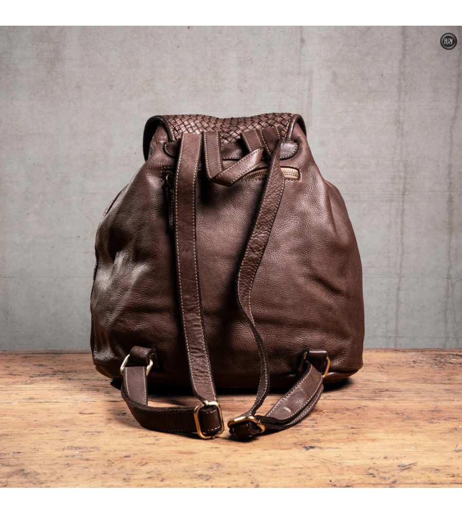 Cosimo - Zaino  in pelle intrecciata