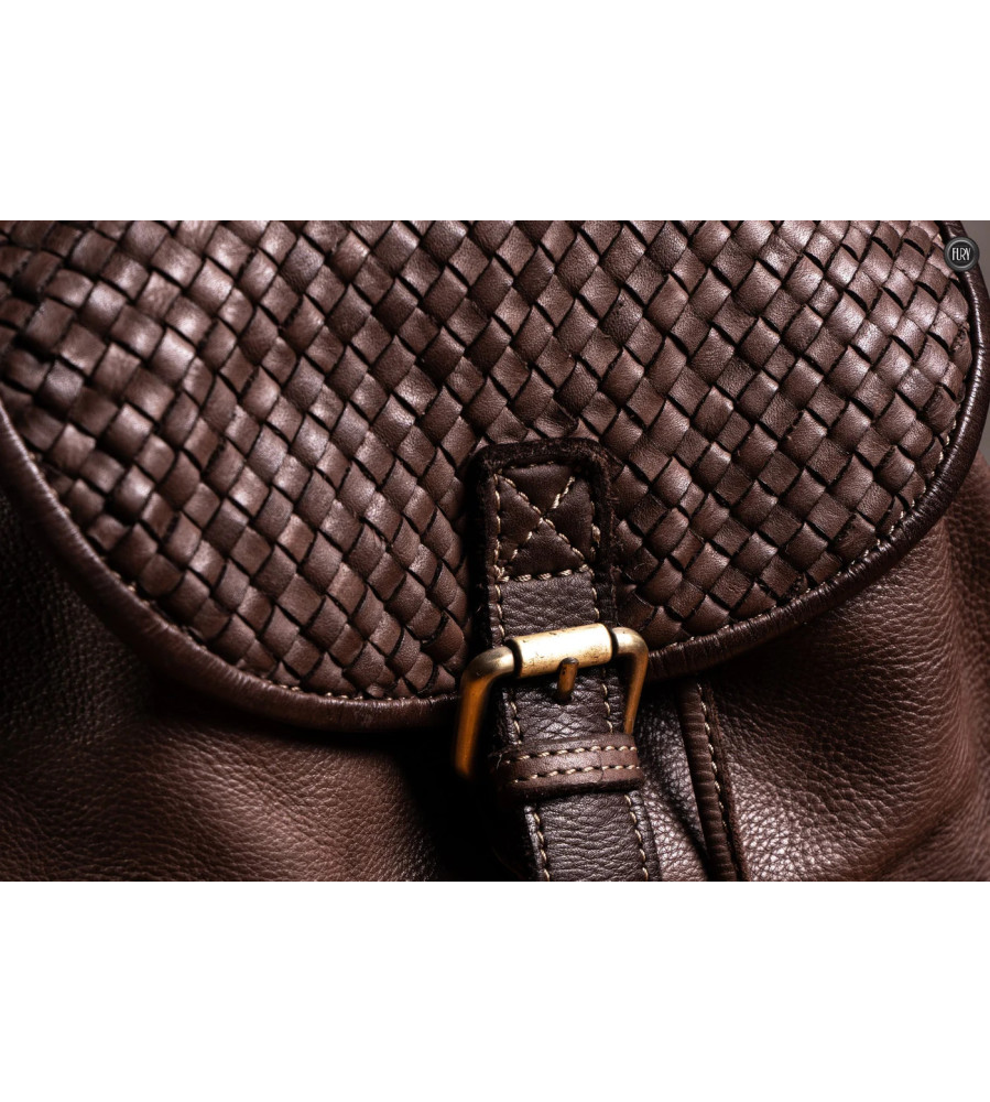 Cosimo - Zaino  in pelle intrecciata