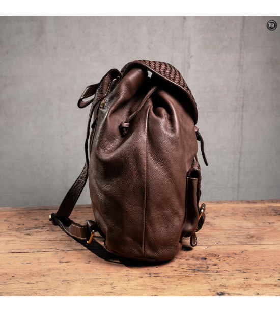 Cosimo - Zaino  in pelle intrecciata