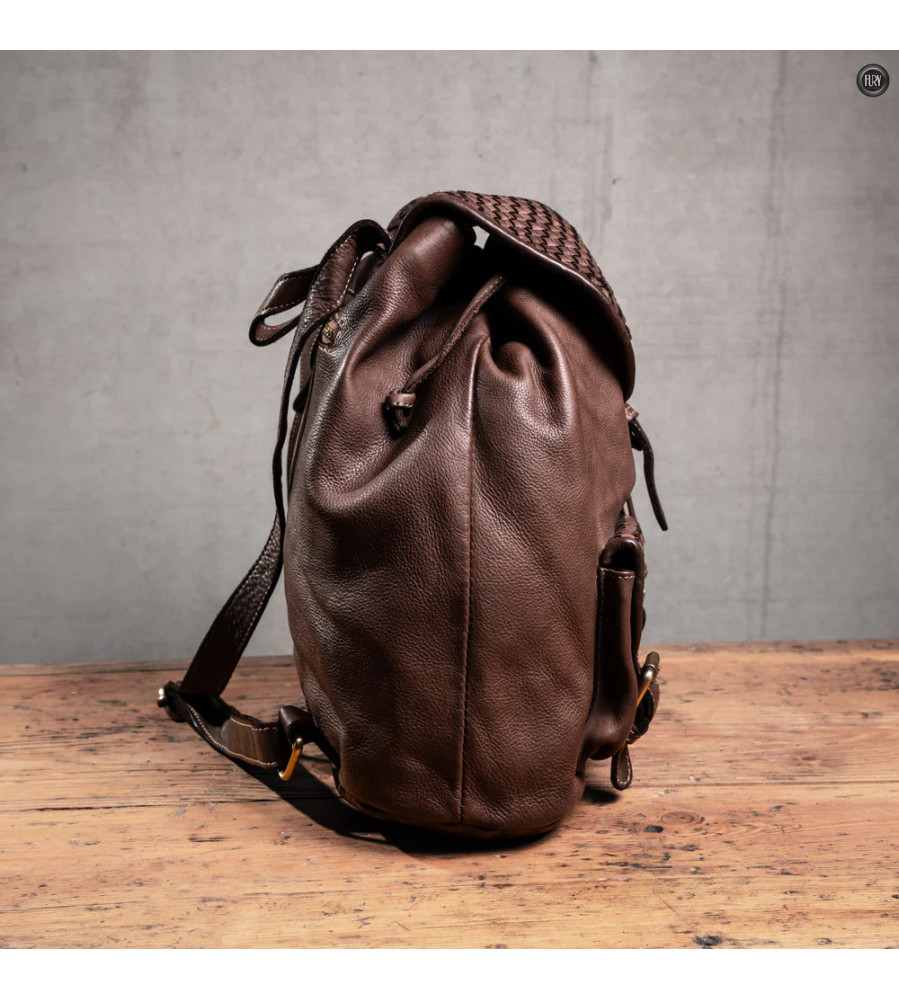 Cosimo - Zaino  in pelle intrecciata