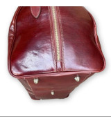 Antony - Borsone in pelle marrone classico | Bagaglio a mano artigianale Made in Italy