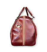 Antony - Borsone in pelle marrone classico | Bagaglio a mano artigianale Made in Italy