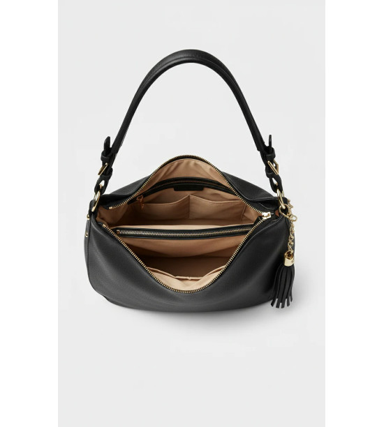 Silvia - Borsa a spalla con tracolla in vera pelle