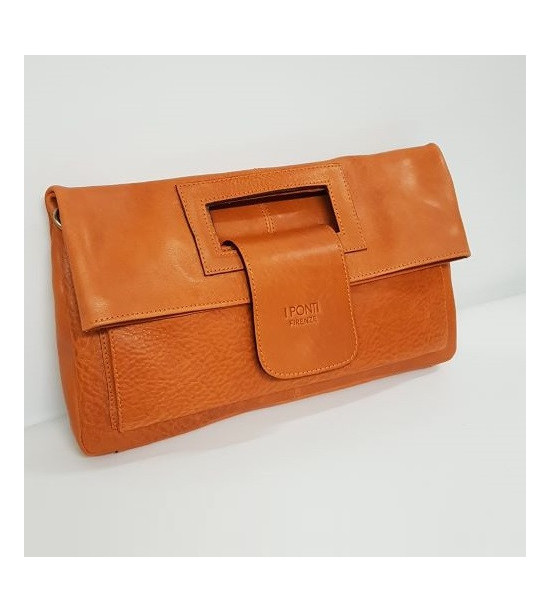 Prisca - Borsa Clutch a mano marrone