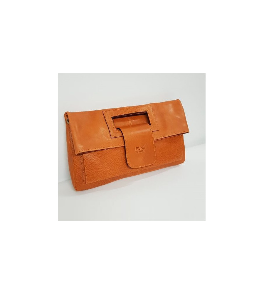 Prisca - Borsa Clutch a mano marrone