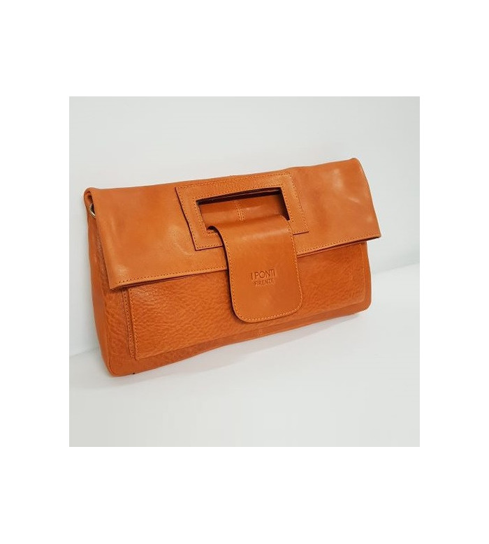 Prisca - Borsa Clutch a mano marrone