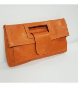 Prisca - Borsa Clutch a mano marrone