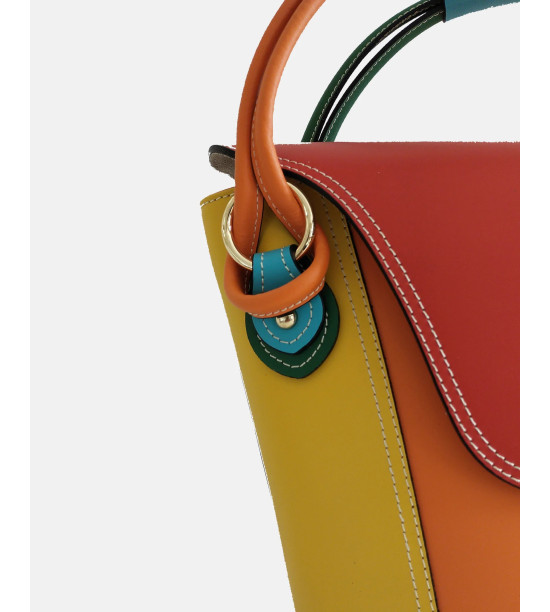 Sissi - Borsa in Vera Pelle Multicolor Made in Italy