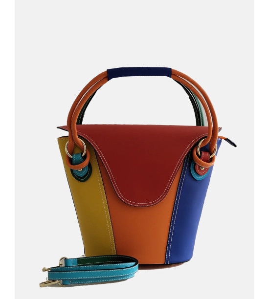 Sissi - Borsa in Vera Pelle Multicolor Made in Italy