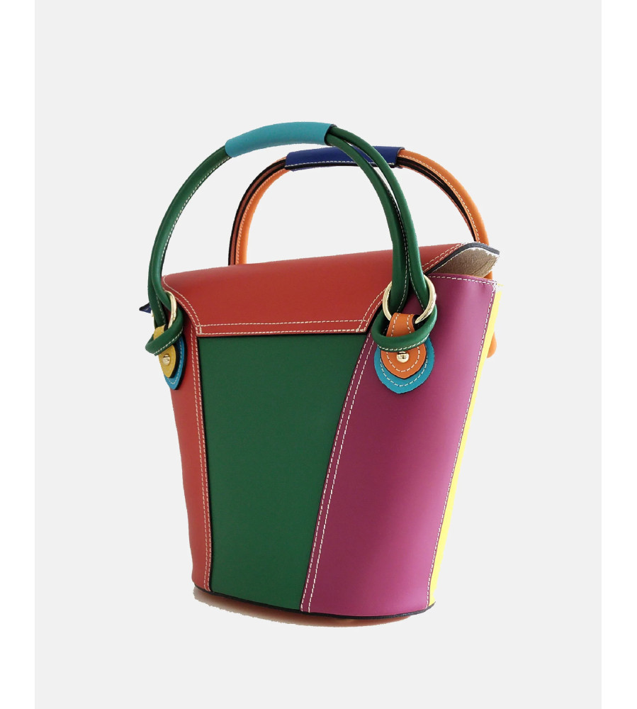 Sissi - Borsa in Vera Pelle Multicolor Made in Italy