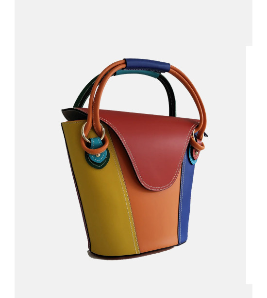 Sissi - Borsa in Vera Pelle Multicolor Made in Italy