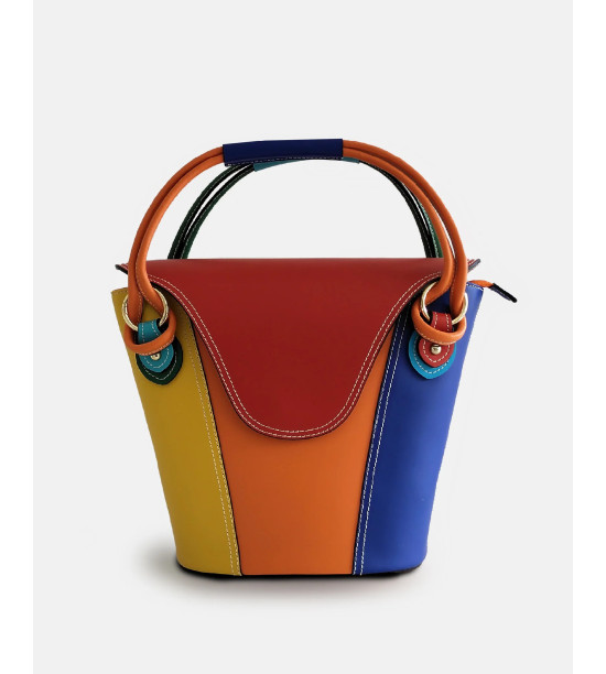 Sissi - Borsa in Vera Pelle Multicolor Made in Italy