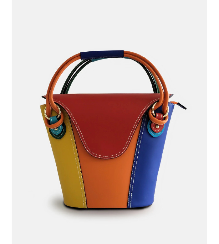 Sissi - Borsa in Vera Pelle Multicolor Made in Italy