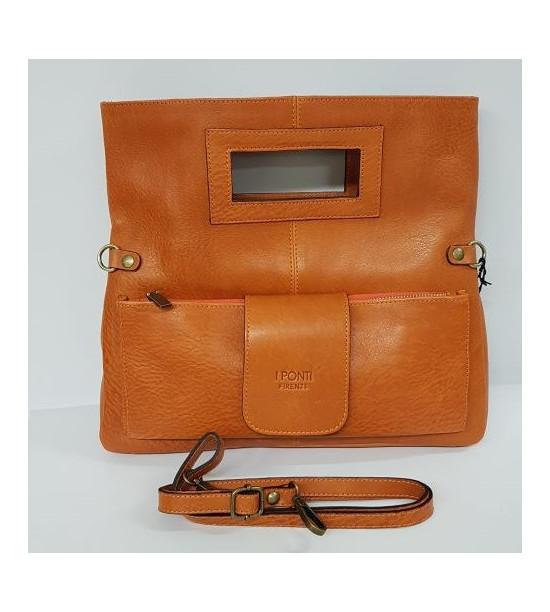 Prisca - Borsa Clutch a mano marrone