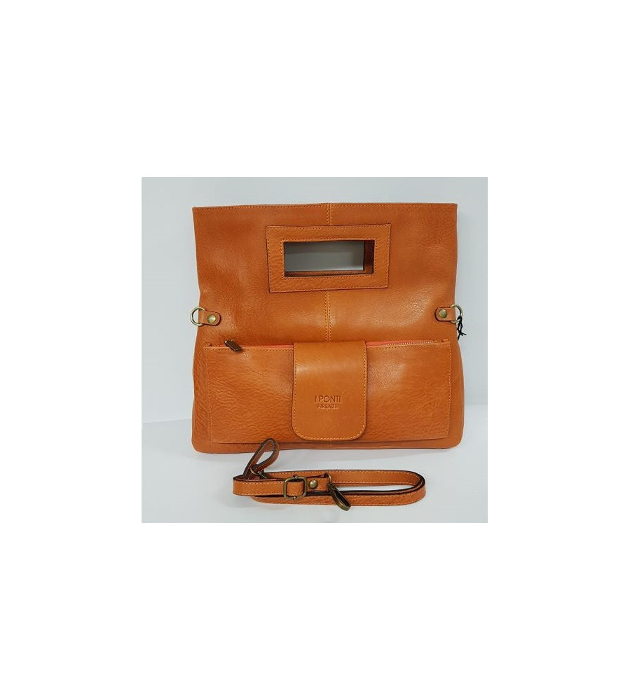 Prisca - Borsa Clutch a mano marrone