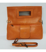 Prisca - Borsa Clutch a mano marrone