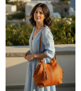 Gabry - Borsa a mano con tracolla in Vera Pelle - Made in Italy
