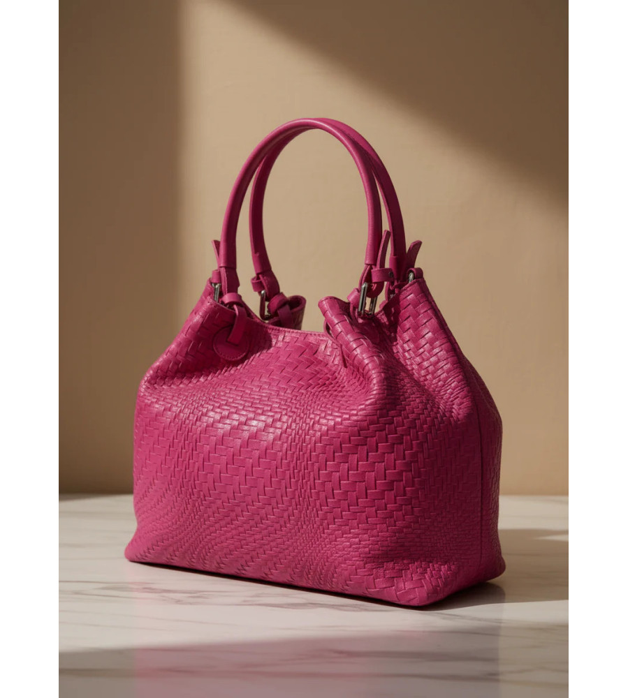 Laura - Borsa a spalla con tracolla in Vera Pelle - Made in Italy