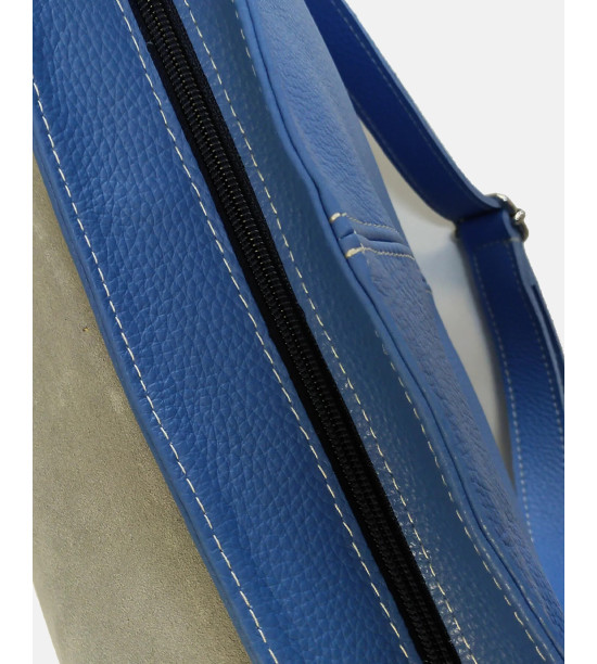 Mica - Borsa Messenger in Vera Pelle con Tracolla Regolabile