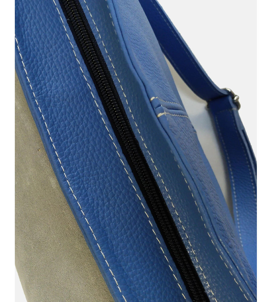 Mica - Borsa Messenger in Vera Pelle con Tracolla Regolabile