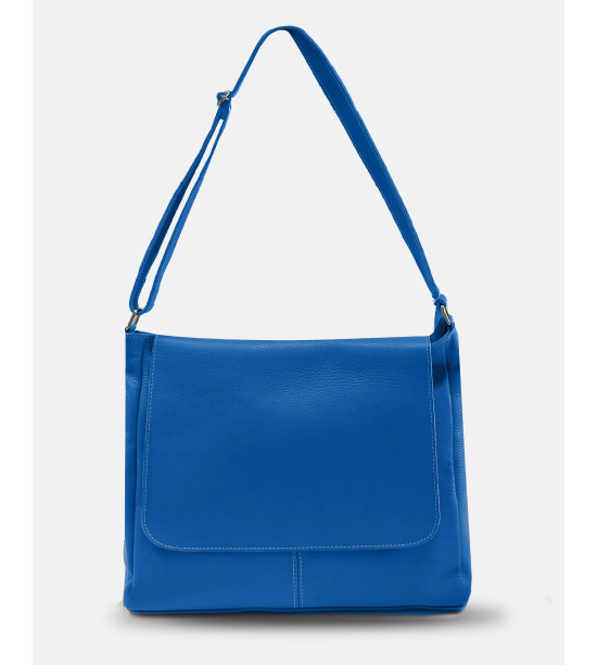 Mica - Borsa Messenger in Vera Pelle con Tracolla Regolabile