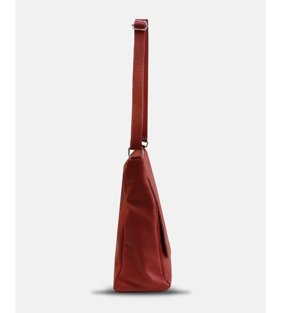 Mica - Borsa Messenger in Vera Pelle con Tracolla Regolabile