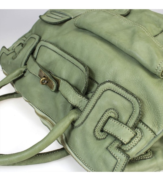 Alex - Borsa Grande in pelle vintage artigianale