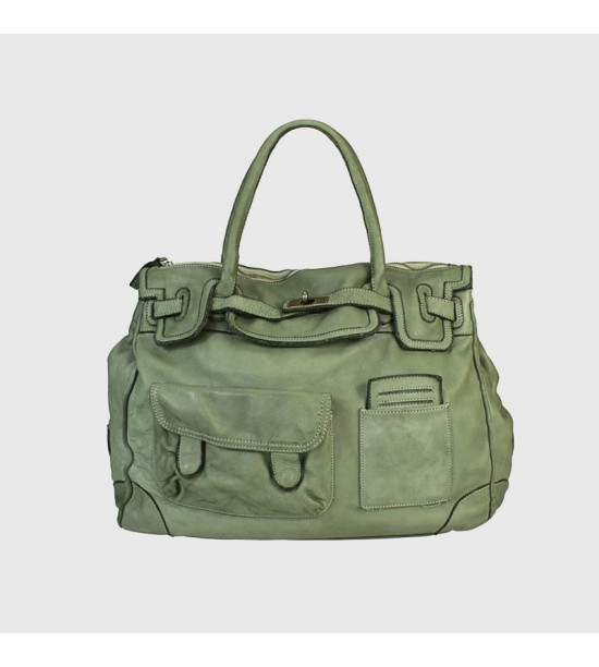 Alex - Borsa Grande in pelle vintage artigianale
